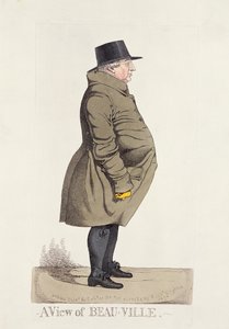 1824年のダイトンの都市キャラクターからの「ボーヴィルの眺め」 作： Richard Dighton
